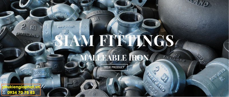 Siam fitting thread malleable iron